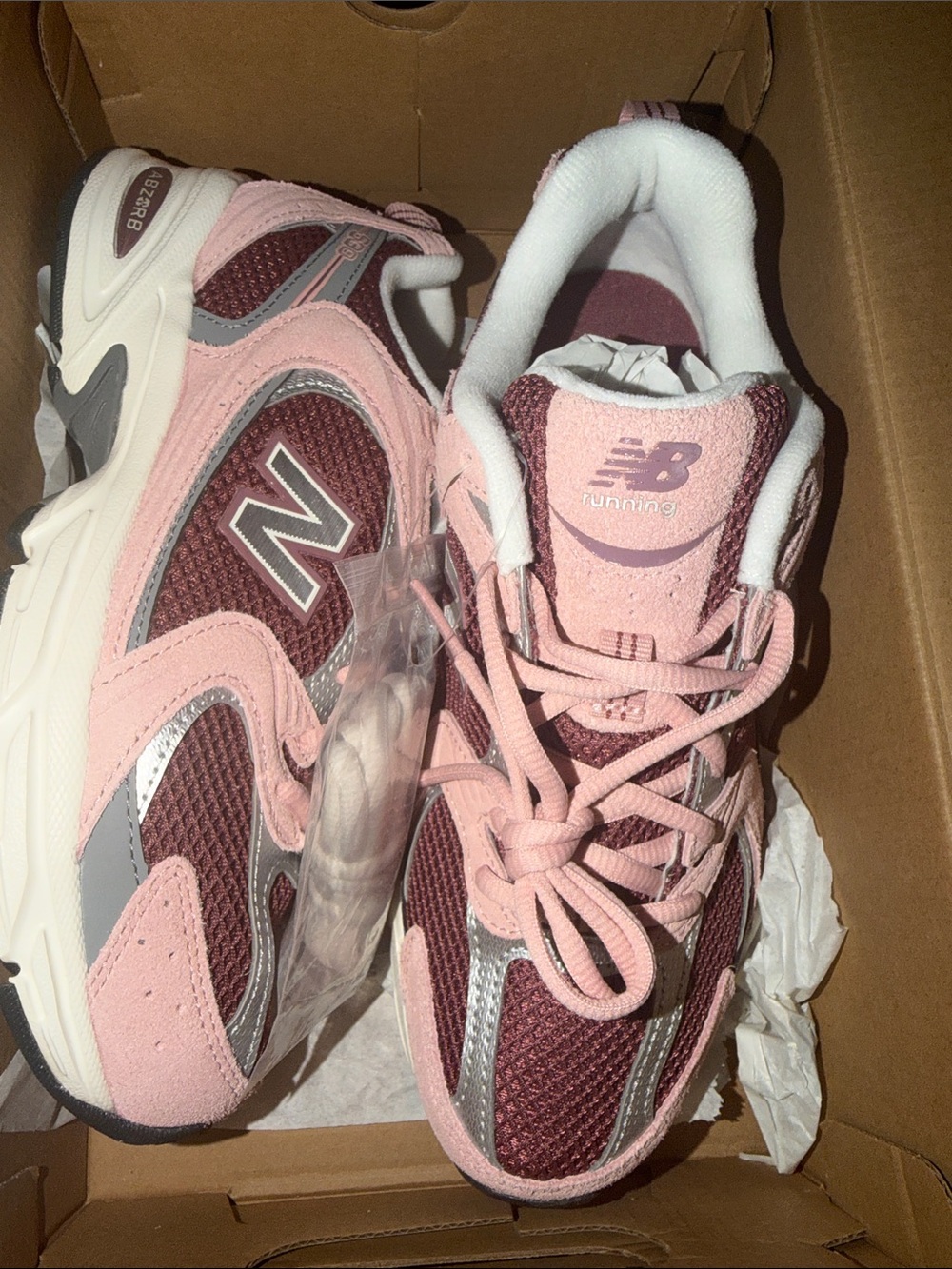 New Balance Kids Pink & Burgundy Athletic Sneakers